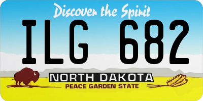 ND license plate ILG682
