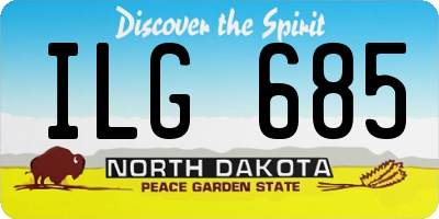 ND license plate ILG685