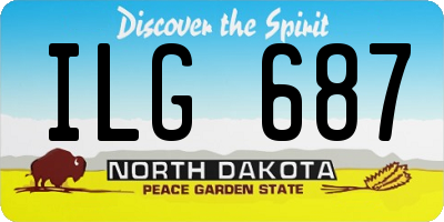 ND license plate ILG687