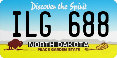 ND license plate ILG688