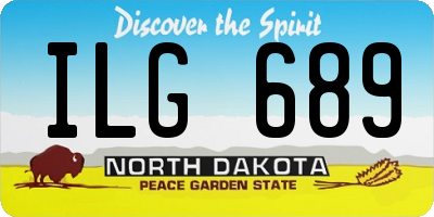 ND license plate ILG689