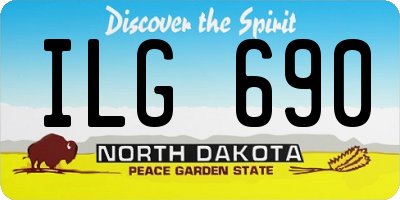 ND license plate ILG690