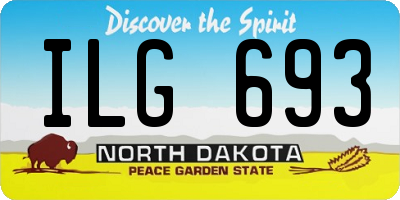 ND license plate ILG693