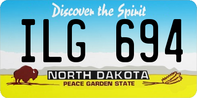 ND license plate ILG694