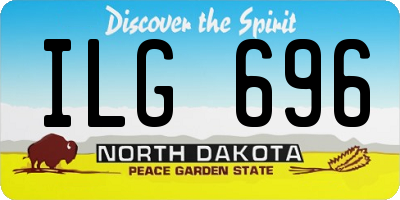 ND license plate ILG696