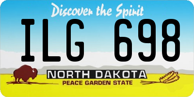 ND license plate ILG698