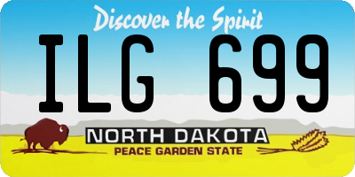 ND license plate ILG699