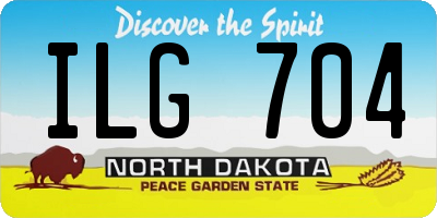 ND license plate ILG704