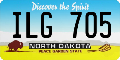 ND license plate ILG705
