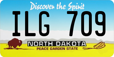 ND license plate ILG709