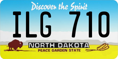 ND license plate ILG710