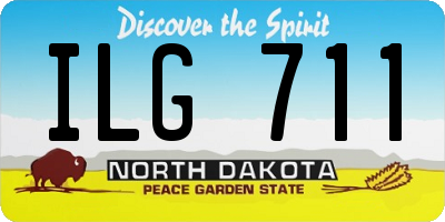 ND license plate ILG711