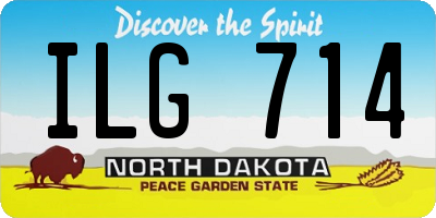 ND license plate ILG714