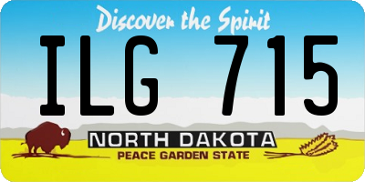 ND license plate ILG715