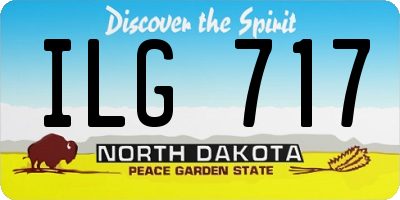 ND license plate ILG717