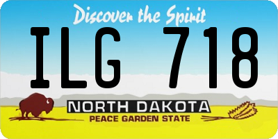 ND license plate ILG718