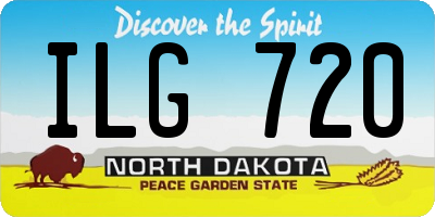 ND license plate ILG720