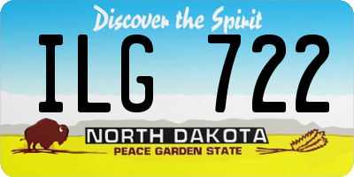 ND license plate ILG722