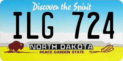 ND license plate ILG724