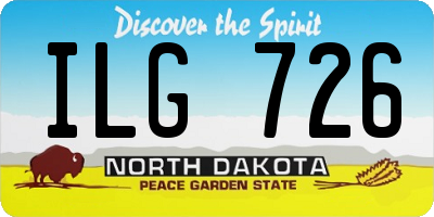 ND license plate ILG726