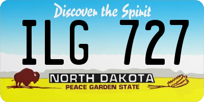 ND license plate ILG727