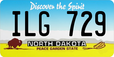ND license plate ILG729