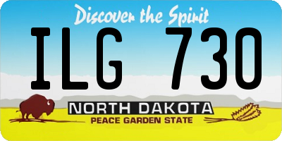 ND license plate ILG730