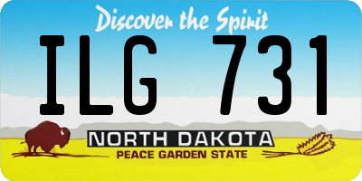 ND license plate ILG731