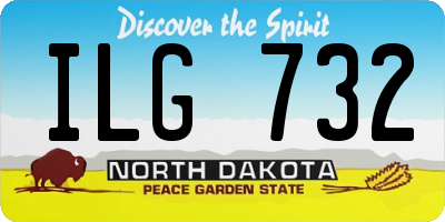 ND license plate ILG732