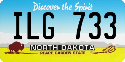 ND license plate ILG733