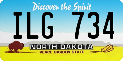 ND license plate ILG734
