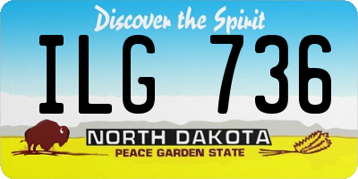 ND license plate ILG736