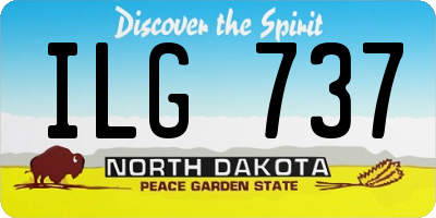 ND license plate ILG737