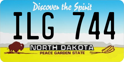 ND license plate ILG744