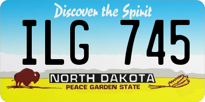 ND license plate ILG745