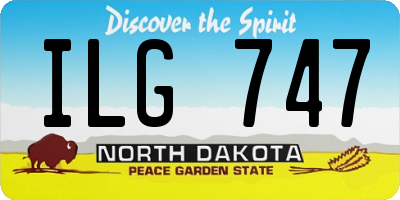 ND license plate ILG747