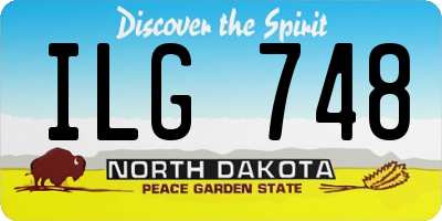 ND license plate ILG748