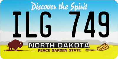 ND license plate ILG749