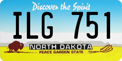 ND license plate ILG751
