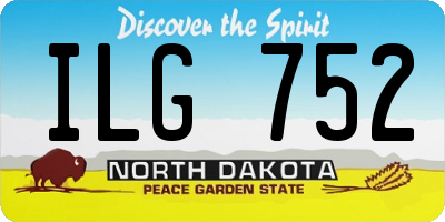 ND license plate ILG752