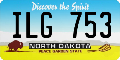 ND license plate ILG753