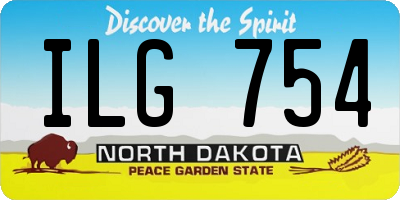 ND license plate ILG754