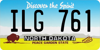 ND license plate ILG761