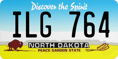 ND license plate ILG764