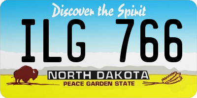 ND license plate ILG766