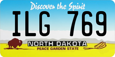ND license plate ILG769