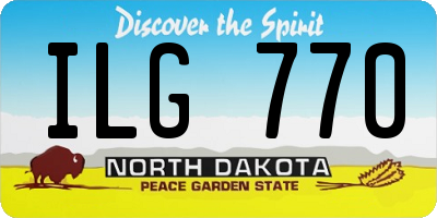 ND license plate ILG770