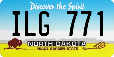 ND license plate ILG771