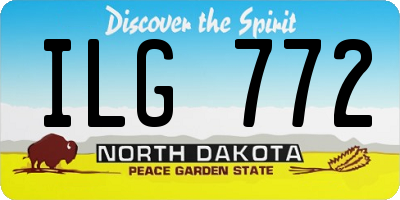 ND license plate ILG772