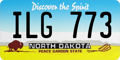 ND license plate ILG773